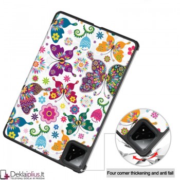 Dirbtinės odos atverčiamas dėklas - drugeliai (Xiaomi Pad 7/Pad 7 Pro/Pad 8/Pad 8 Pro) Dirbtinės odos atverčiamas dėklas - drugeliai (Xiaomi Pad 7/Pad 7 Pro/Pad 8/Pad 8 Pro)